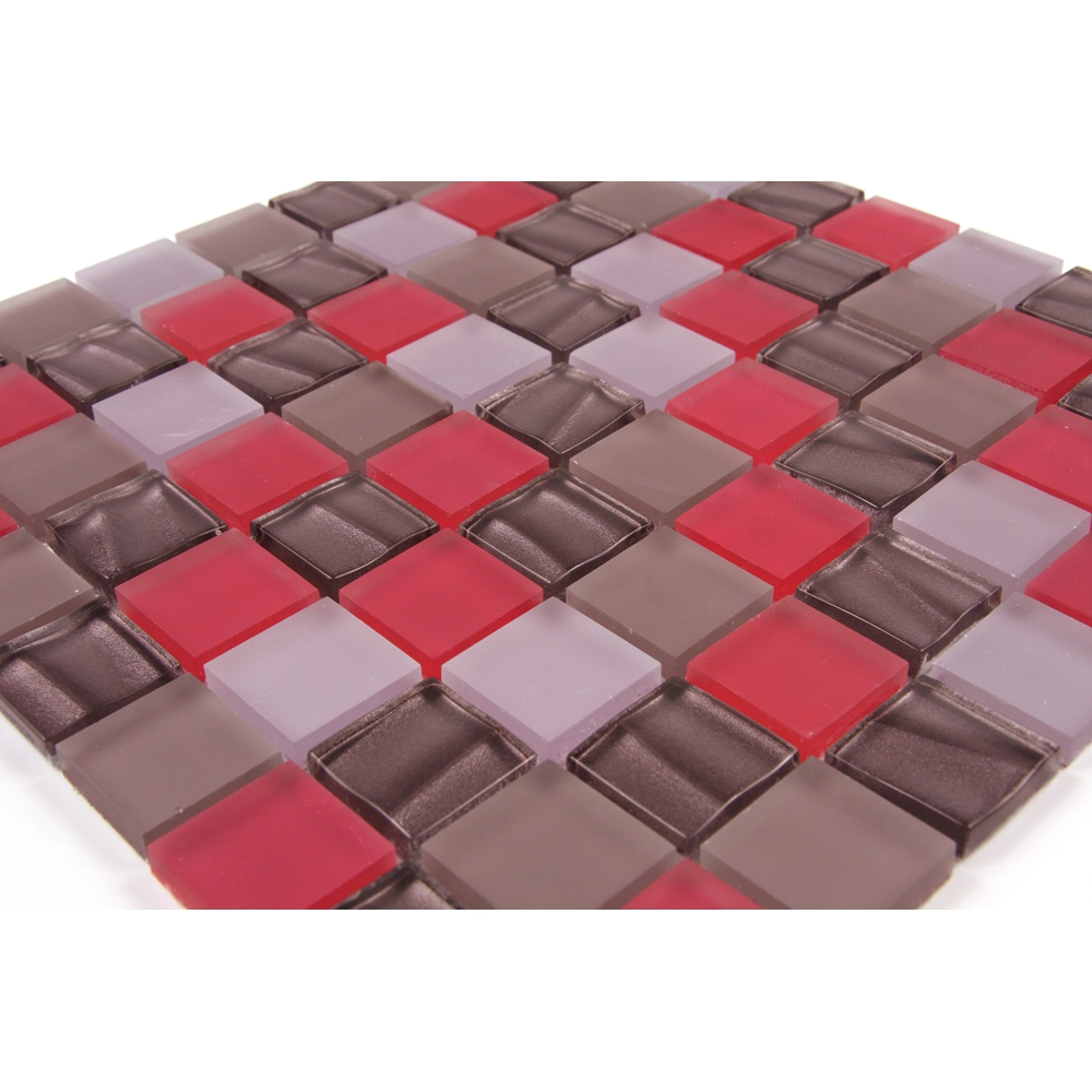 Carrelage mosaique gris et rose