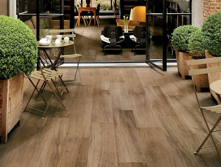 Carrelage imitation bois terrasse
