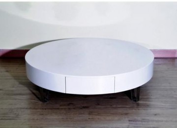 Table basse ronde blanc
