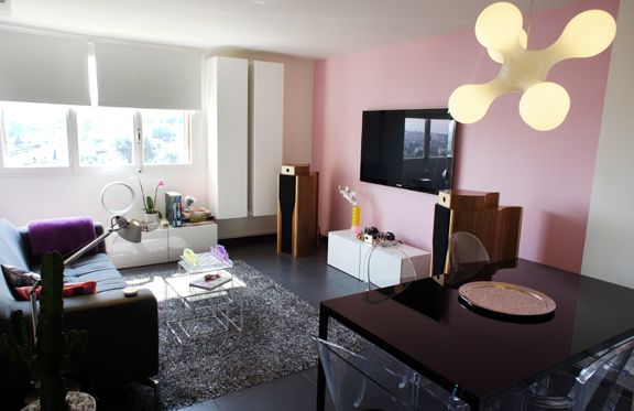 Carrelage gris rose