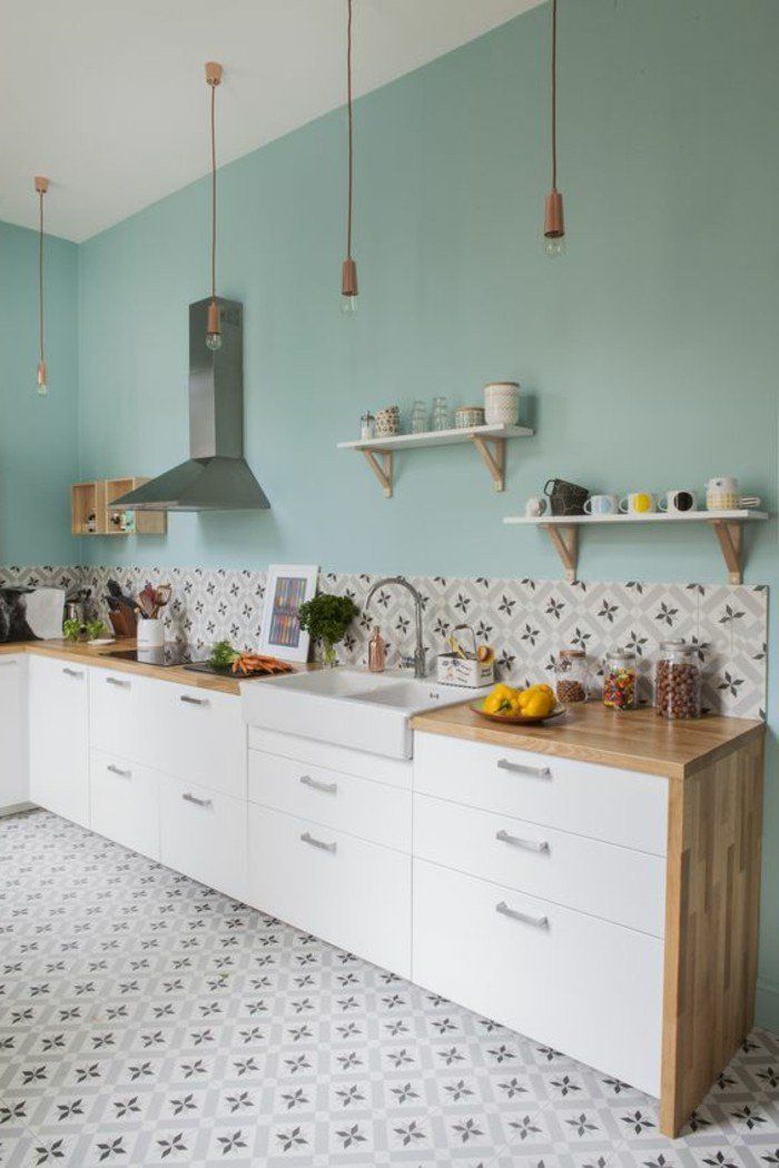 Carrelage cuisine ancien