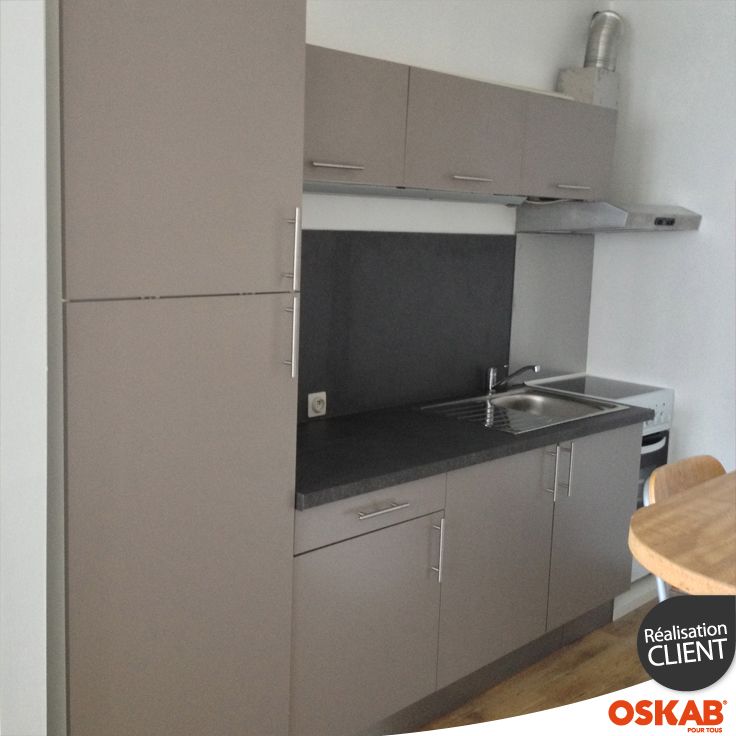 Meuble haut cuisine couleur inox