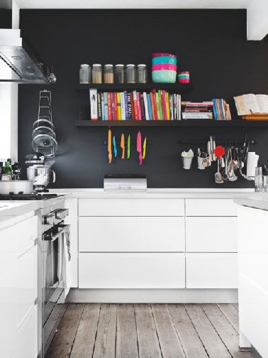 Peinture mur cuisine blanche