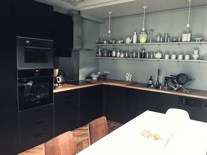 Meuble cuisine ikea noir