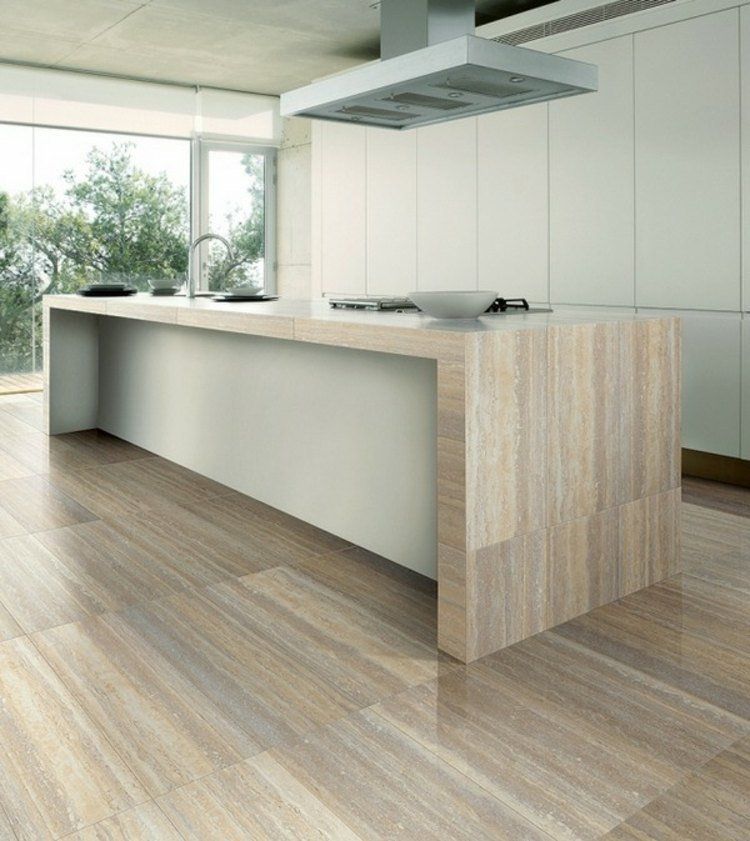 Carrelage sol cuisine imitation parquet