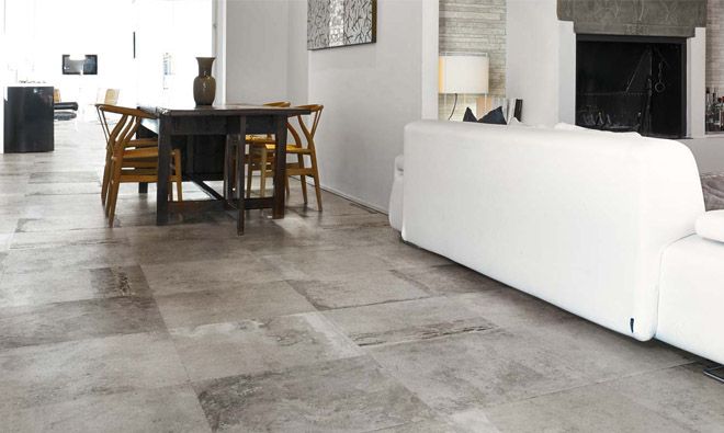 Carrelage gris pierre