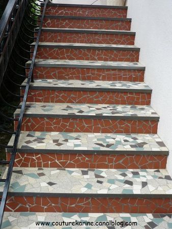 Carrelage mosaique escalier