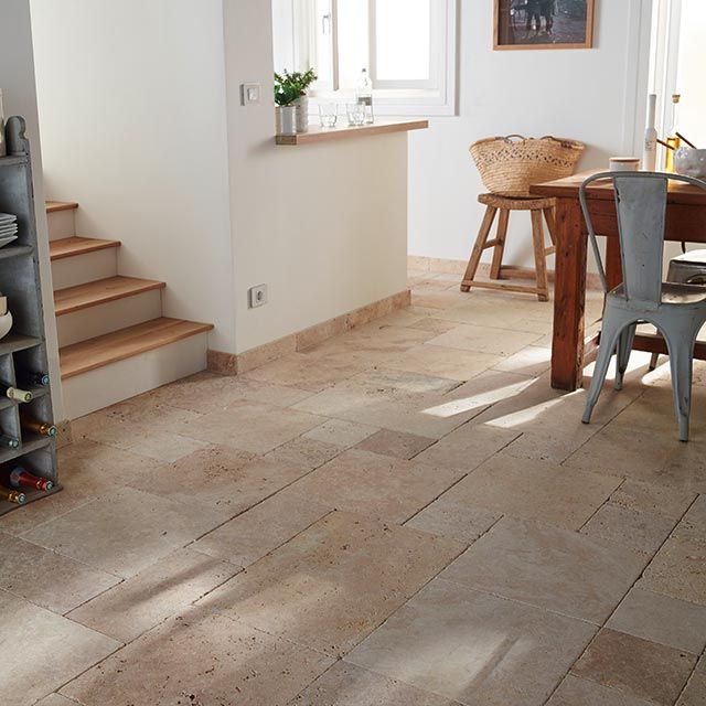 Carrelage sol cuisine rustique