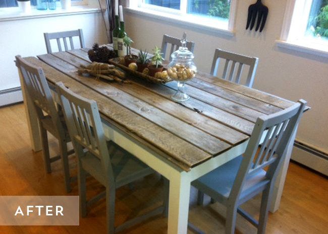 Relooker une table de cuisine en bois
