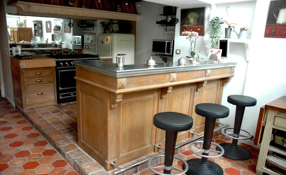 Plan de travail cuisine en etain