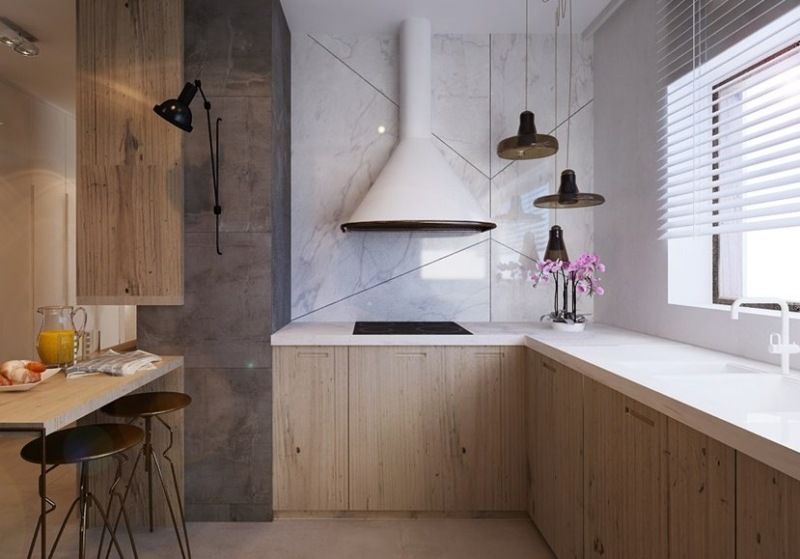Plan de travail cuisine corian blanc