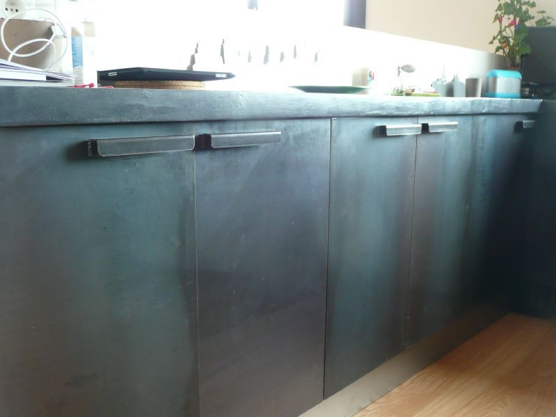 Plan de travail cuisine metal