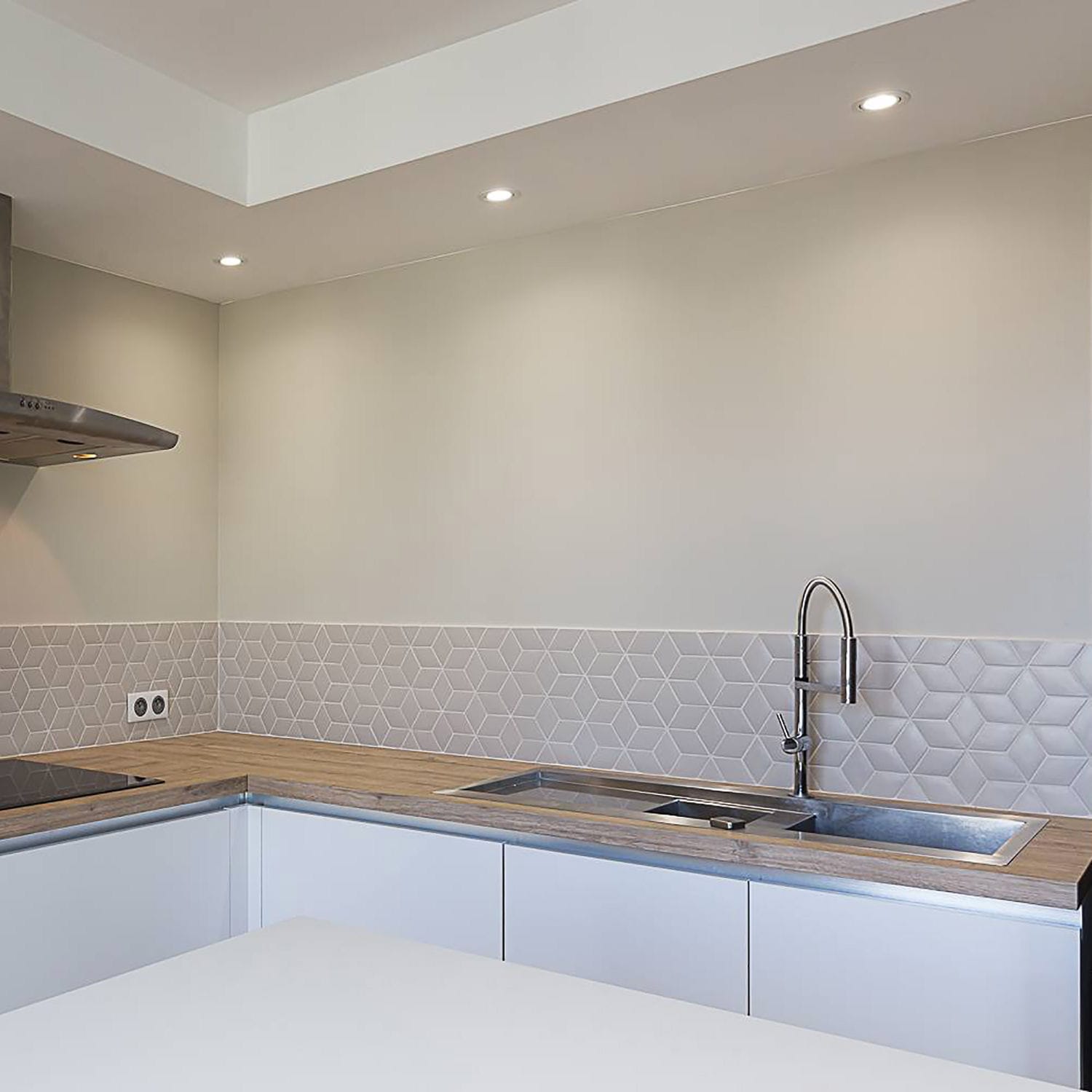 Carrelage salle de bain losange