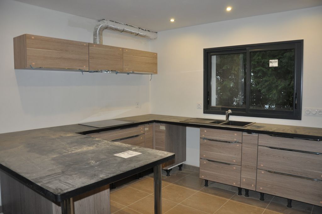 Plan de travail cuisine ilot central