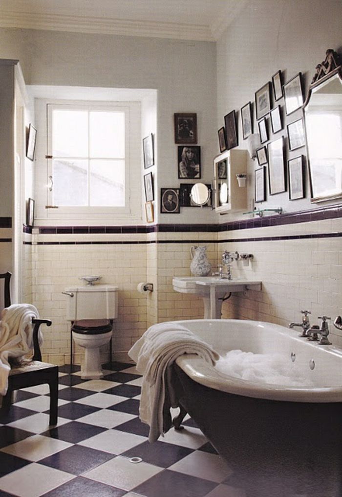 Carrelage blanc retro