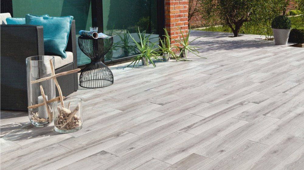 Carrelage imitation parquet terrasse extérieure