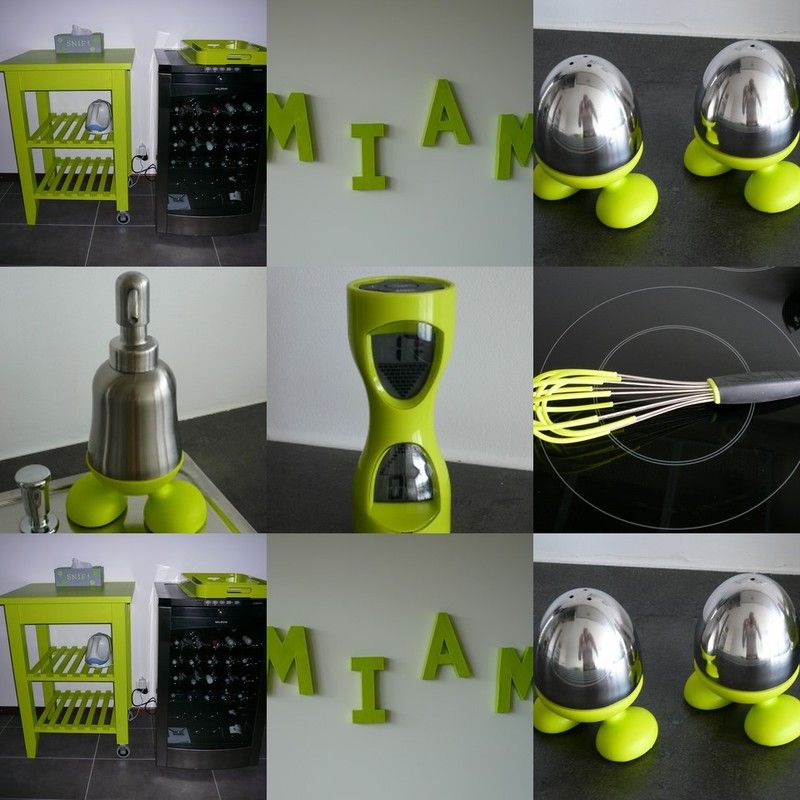 Déco cuisine vert anis