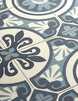 Carrelage imitation carreaux de ciment bleu