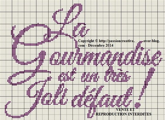 Grille gratuite point de croix sur la cuisine