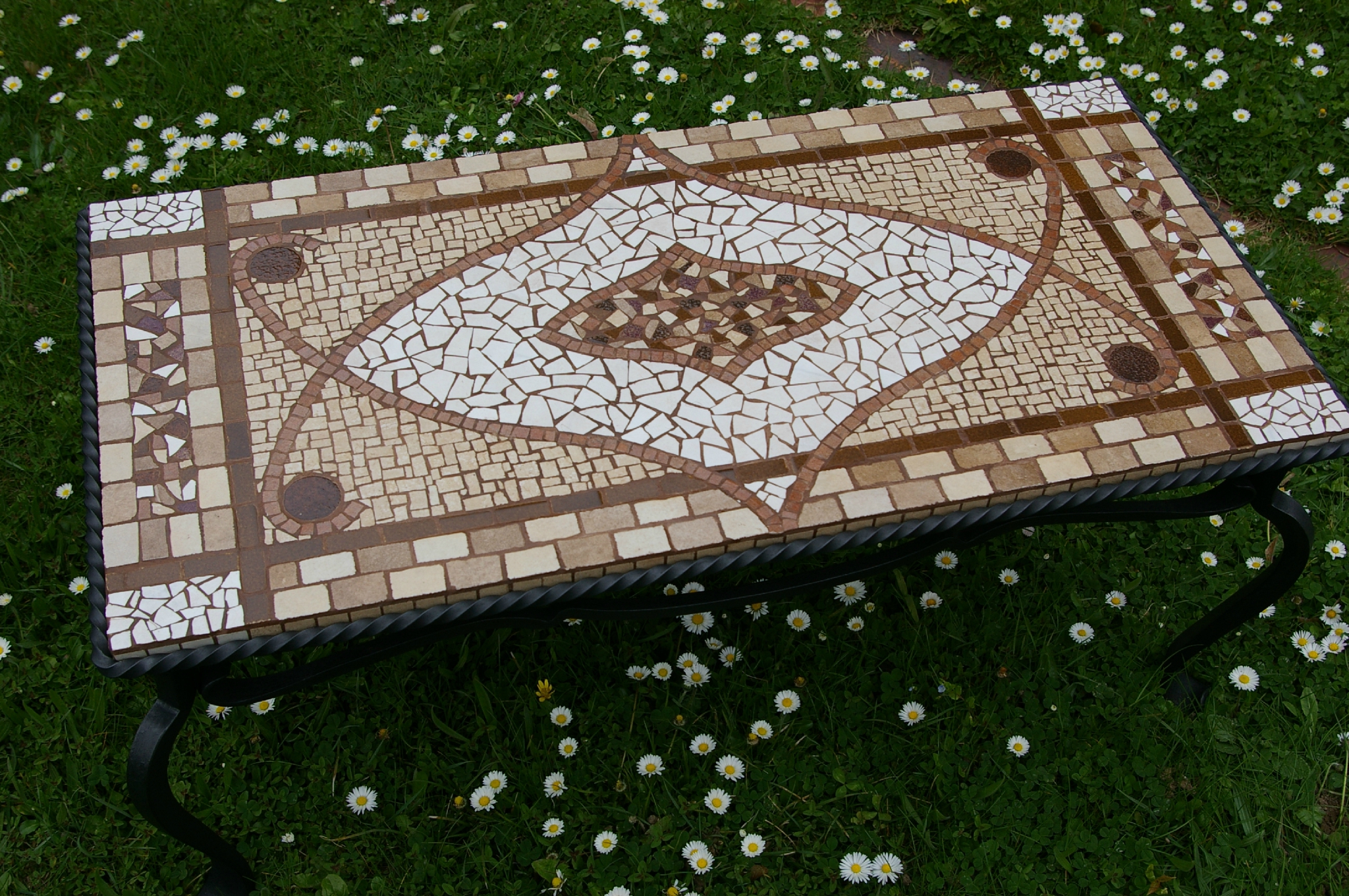 Carrelage mosaique table