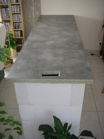 Plan cuisine en beton cellulaire