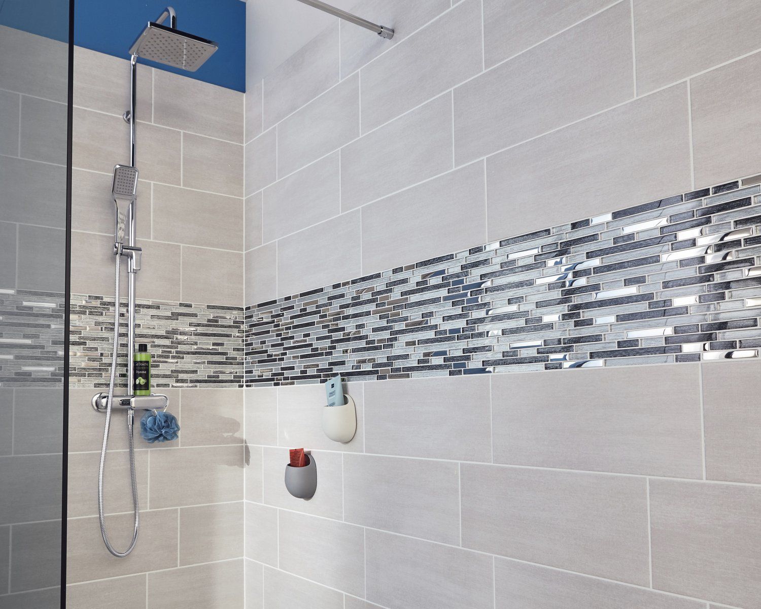 Carrelage mosaique gris anthracite
