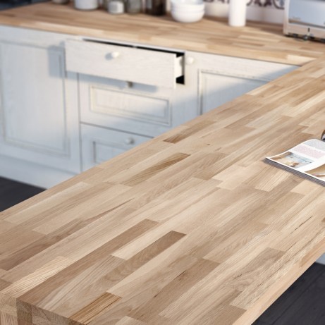 Plan de travail cuisine bois exotique