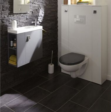 Carrelage wc gris