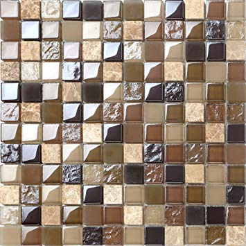 Carrelage mosaique marron