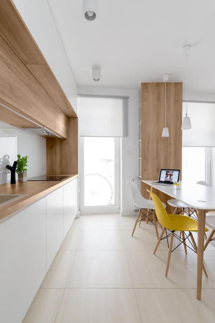 Photos cuisine blanc et bois