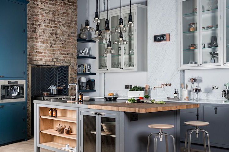 Deco cuisine grise et bois