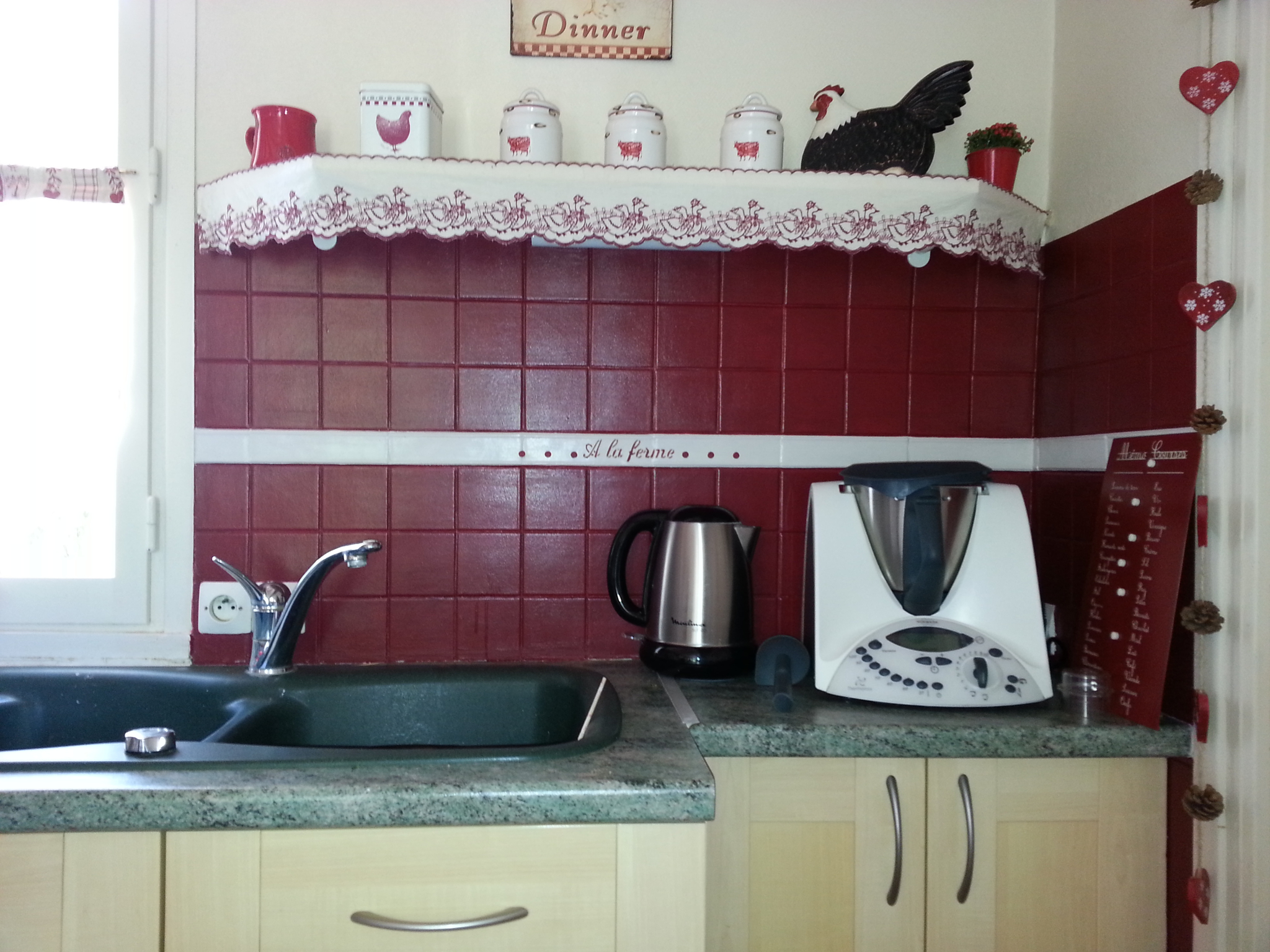 Carrelage cuisine repeint