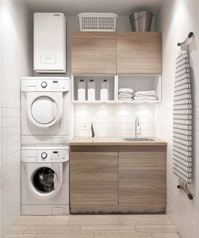 Amenagement petite cuisine avec lave linge