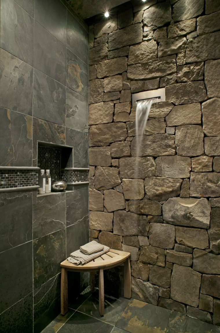 Carrelage ardoise pour douche italienne
