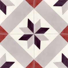 Carrelage carreaux de ciment rouge