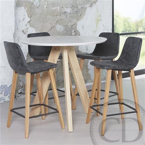 Table haute cuisine bois massif