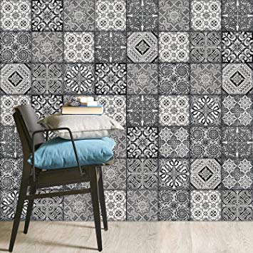 Carrelage adhesif mural blanc