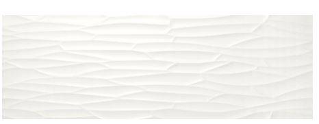 Carrelage blanc effet vague