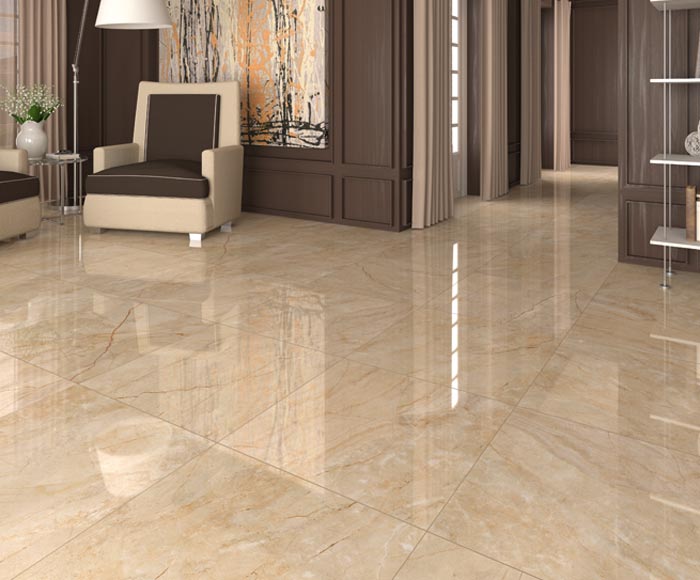 Carrelage brillant imitation parquet