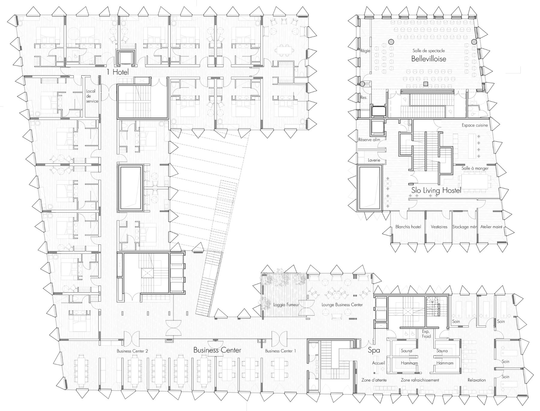 Plan cuisine d'hotel