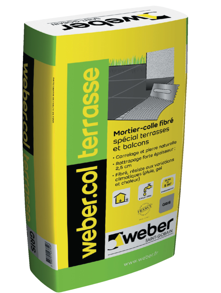 Carrelage extérieur à coller