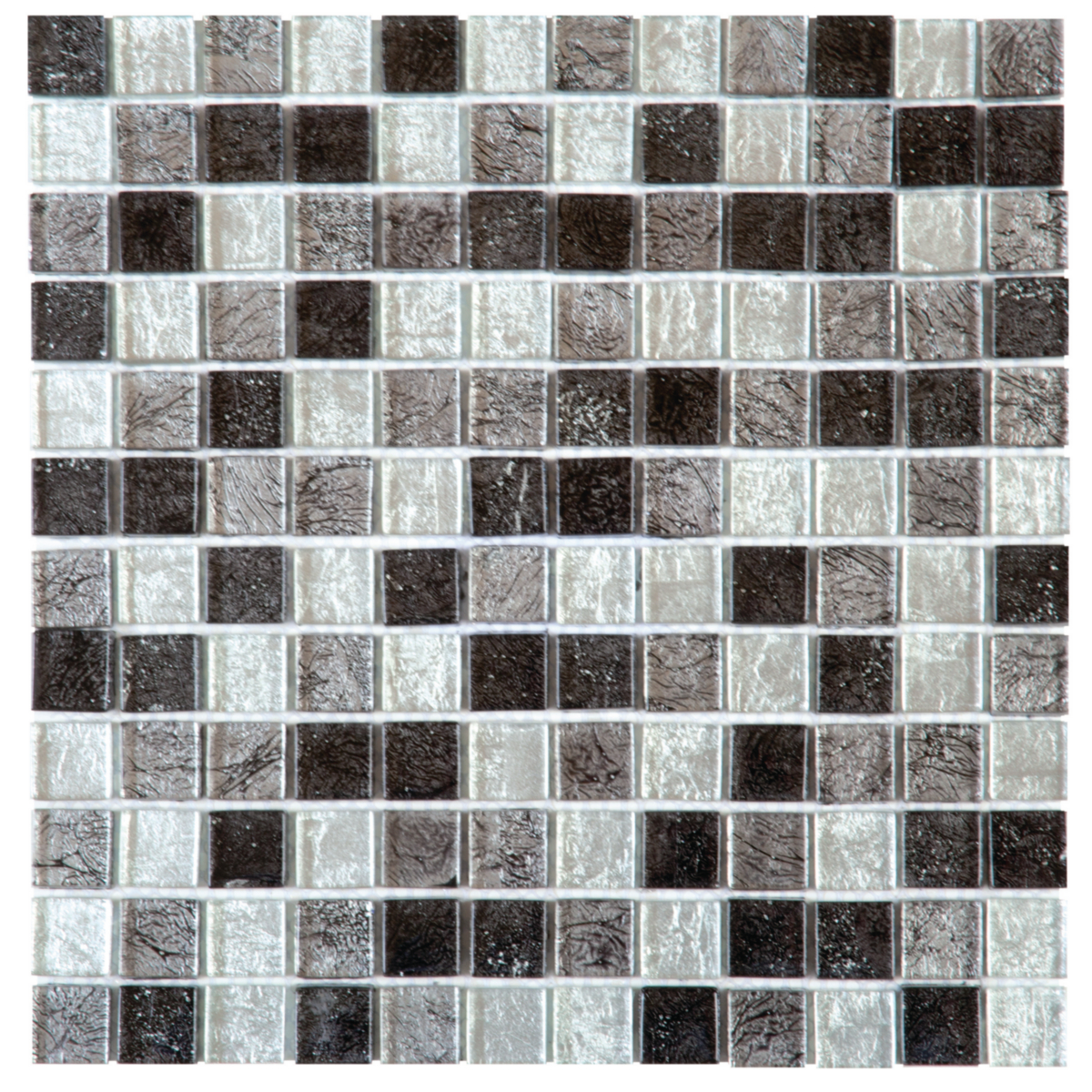 Carrelage mosaique noir et gris