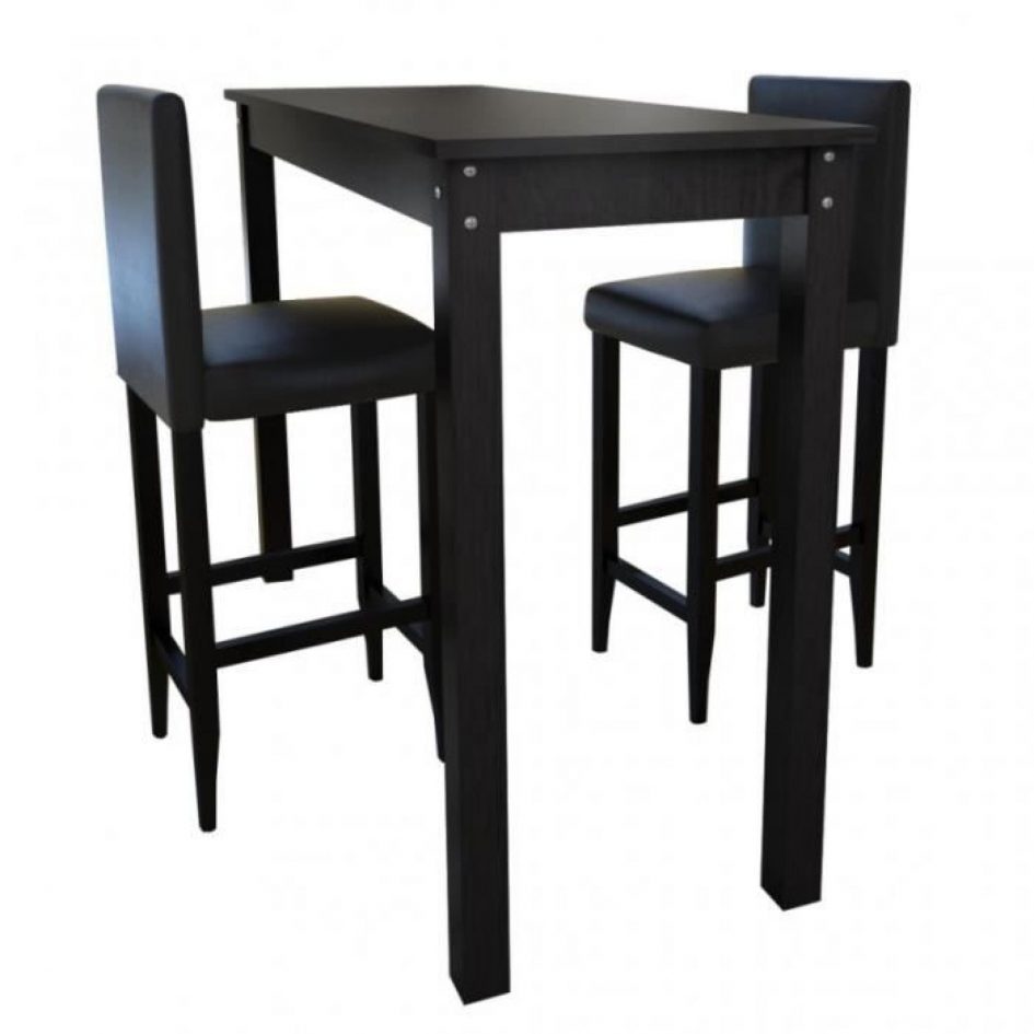 Table haute avec tabouret exterieur
