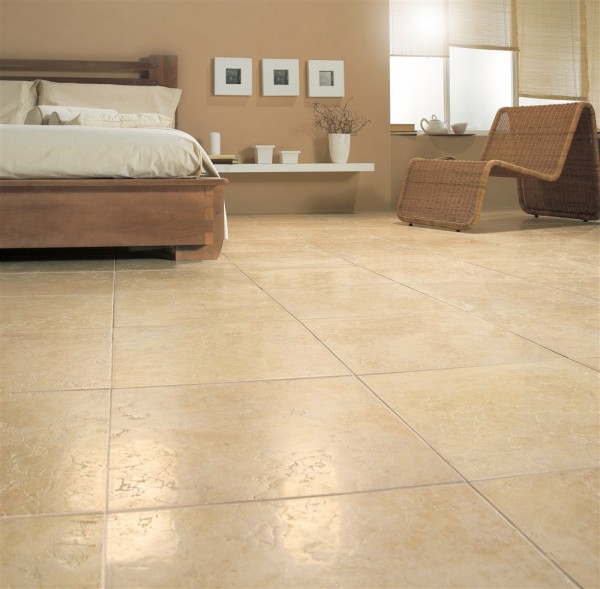 Carrelage beige sejour