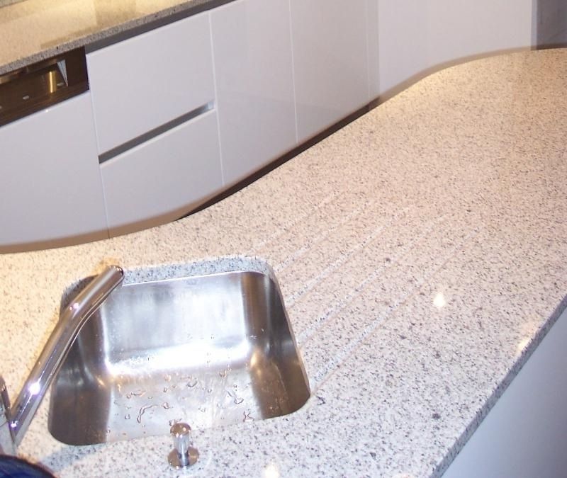 Plan de travail cuisine strass blanc