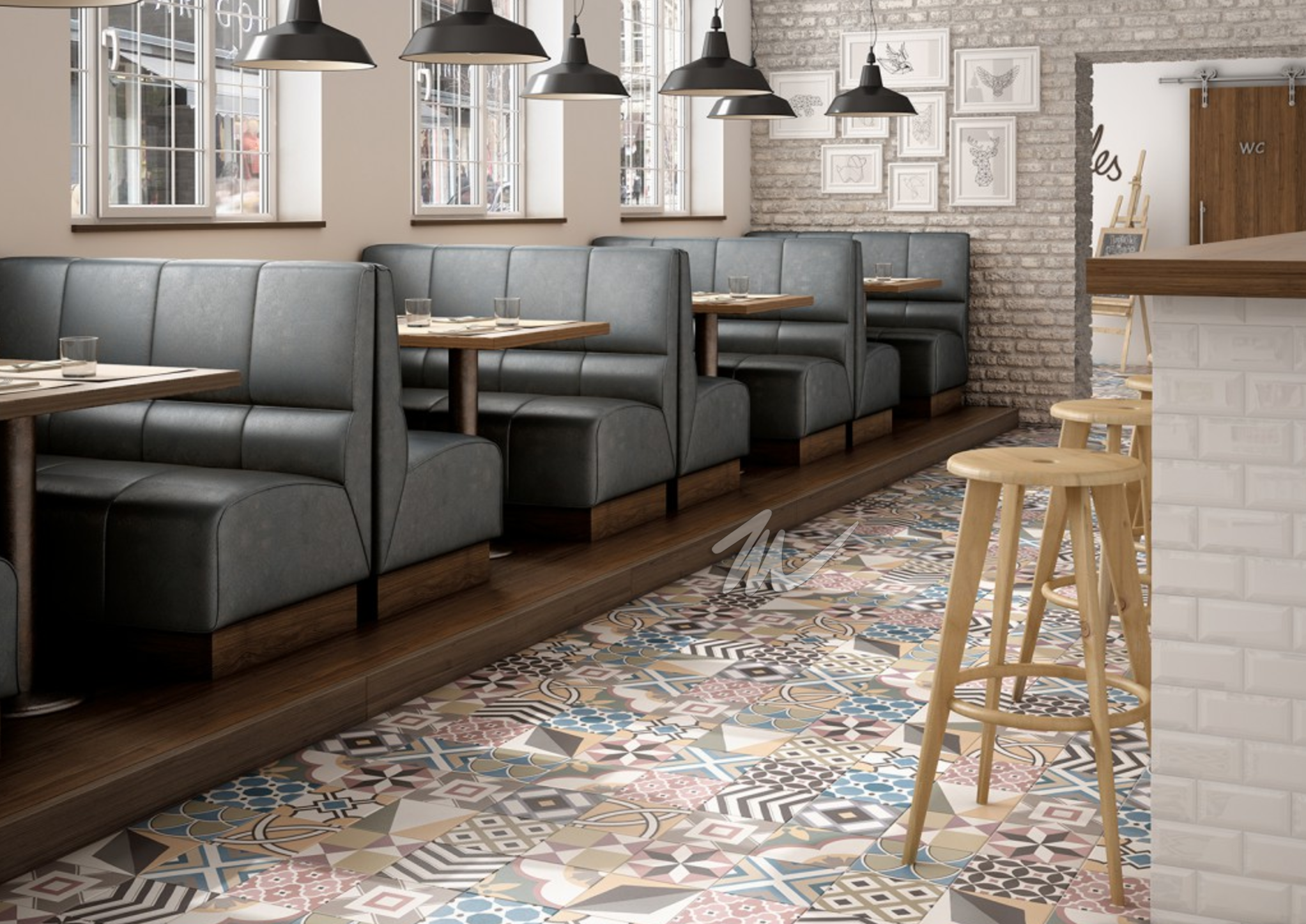 Carrelage interieur imitation carreaux de ciment