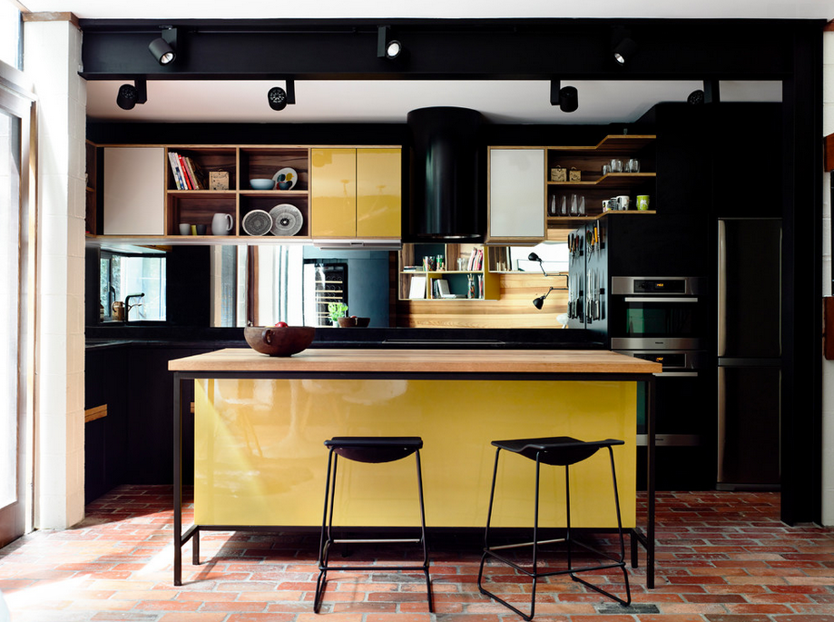 Deco cuisine noire et jaune