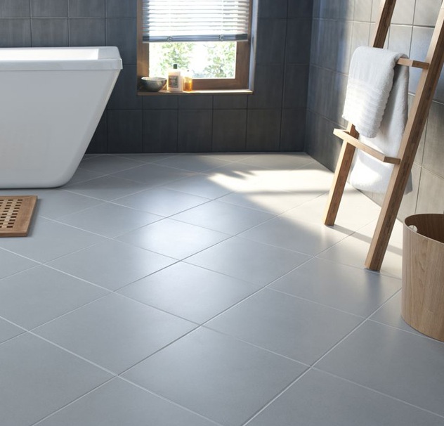 Carrelage gris très salissant
