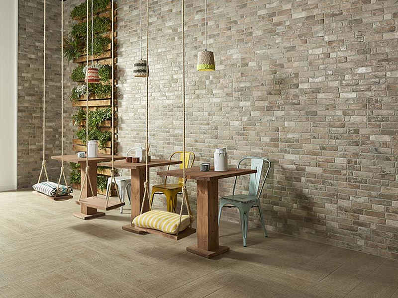 Carrelage céramique imitation brique