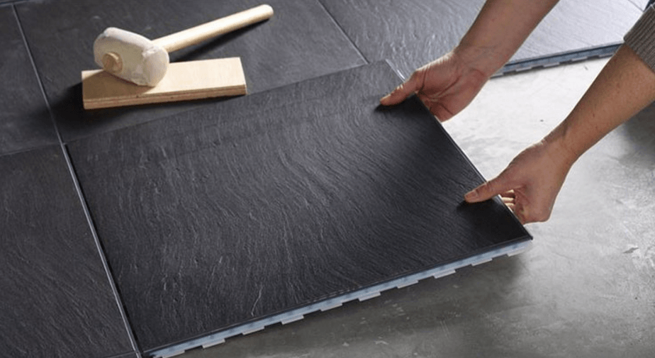 Dalles a clipser sur carrelage